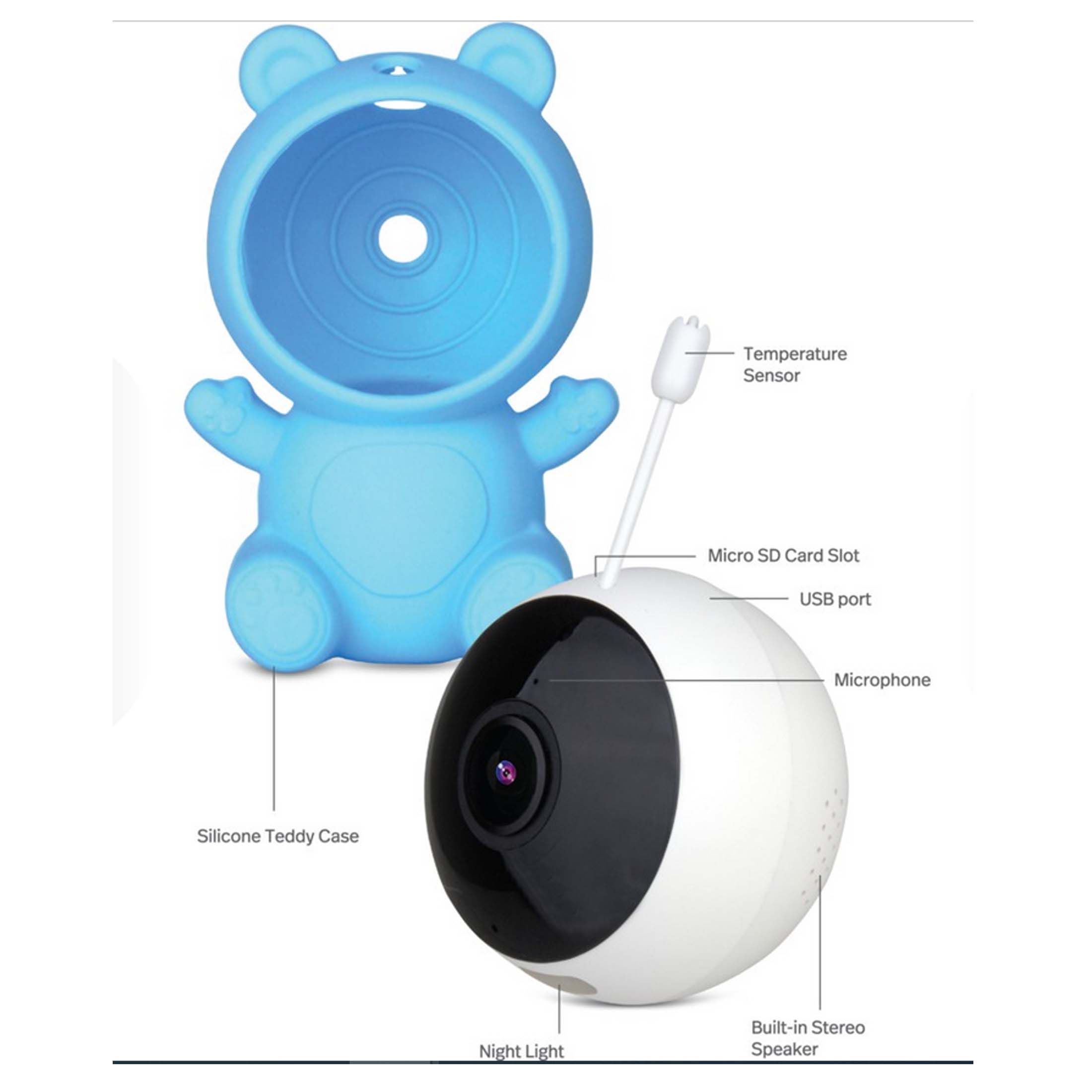 New DGTEC Teddy Smart Full HD Baby Monitor Blue iOS Android App V185-DG163BMBL