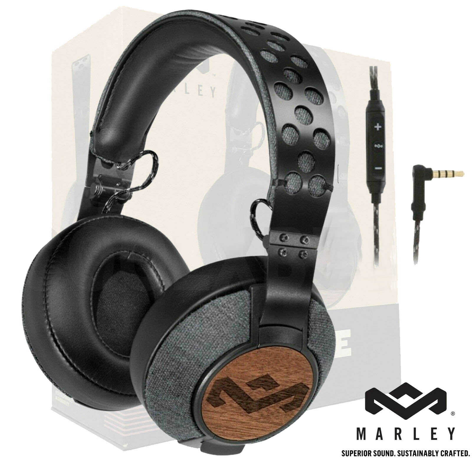 House of Marley Liberate XL Premium Over-Ear Headphones Wired V185-FH033MI