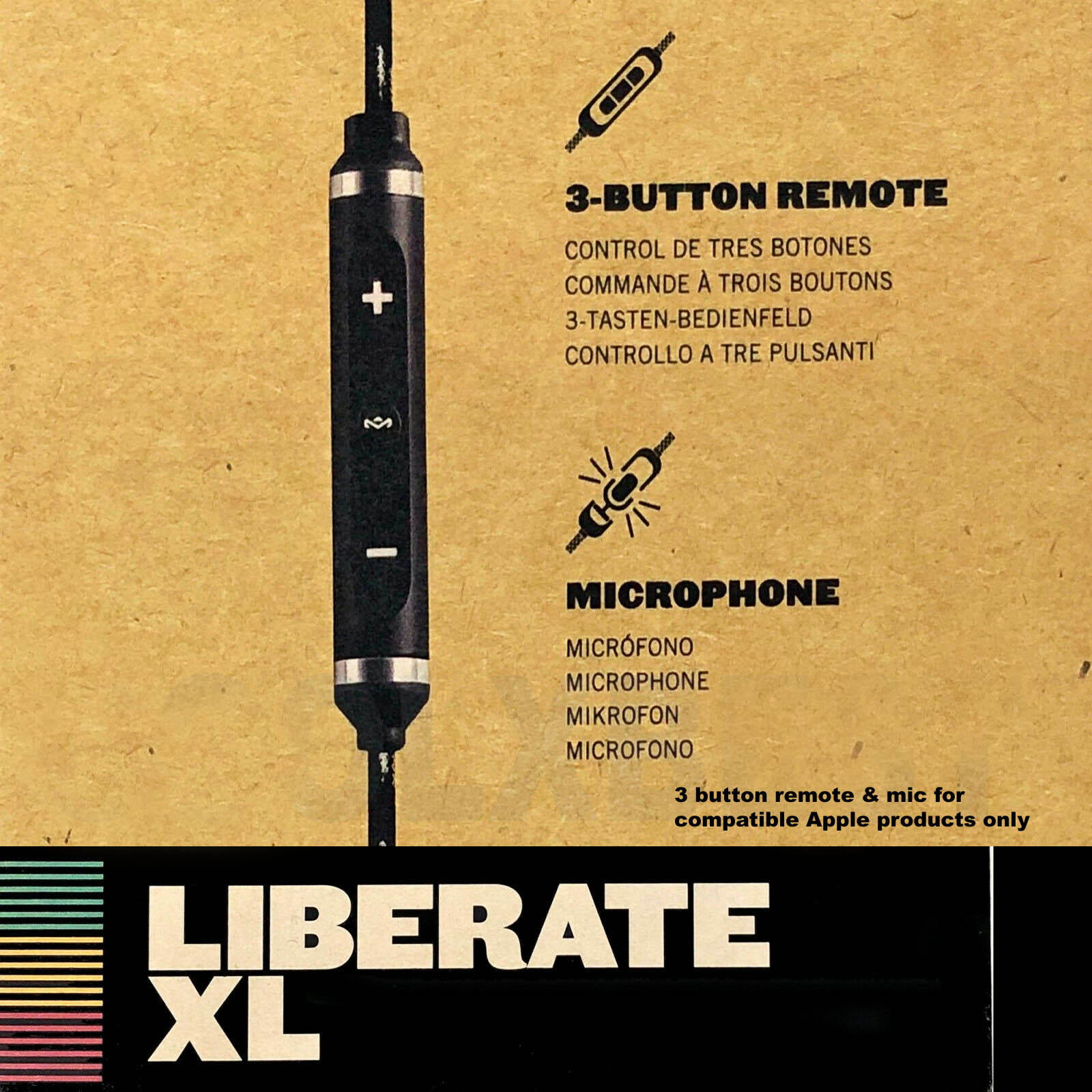 House of Marley Liberate XL Premium Over-Ear Headphones Wired V185-FH033MI