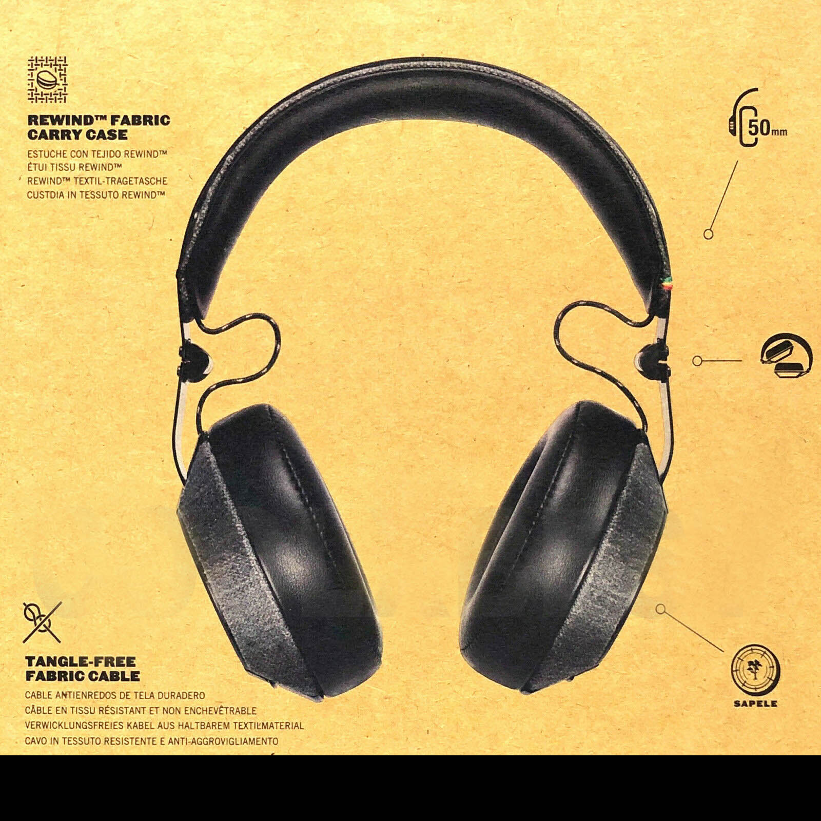 House of Marley Liberate XL Premium Over-Ear Headphones Wired V185-FH033MI