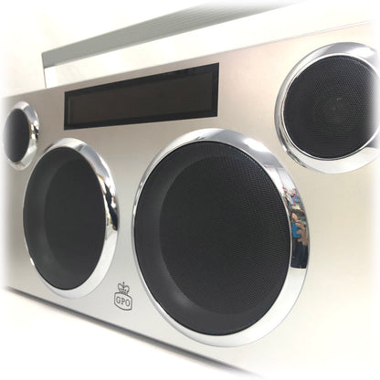 GPO Manhattan Retro Boombox Style Bluetooth Party PA Speaker Portable V185-GPO928
