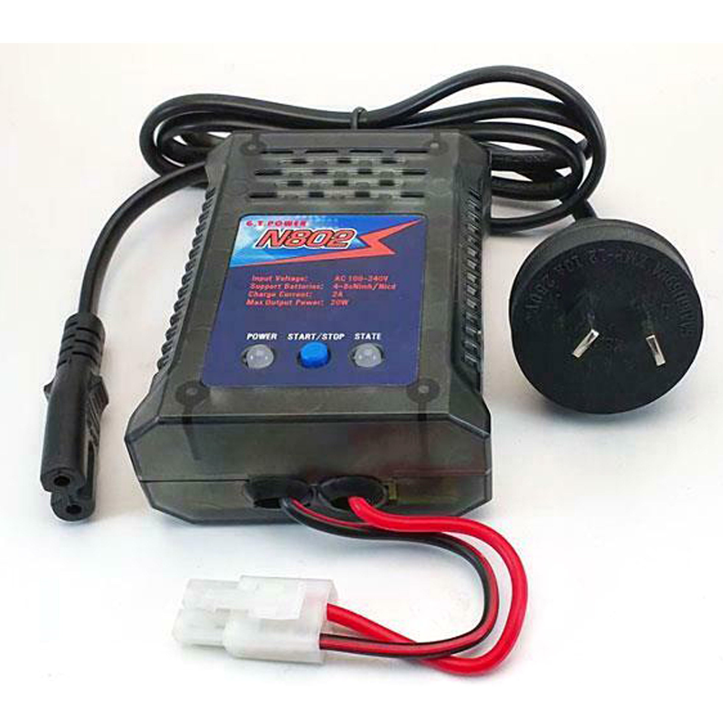GT Power N802 NiMH NiCd Quick Battery AC Charger RC Hobby 2Amp Tamiya V185-GTN802TAM