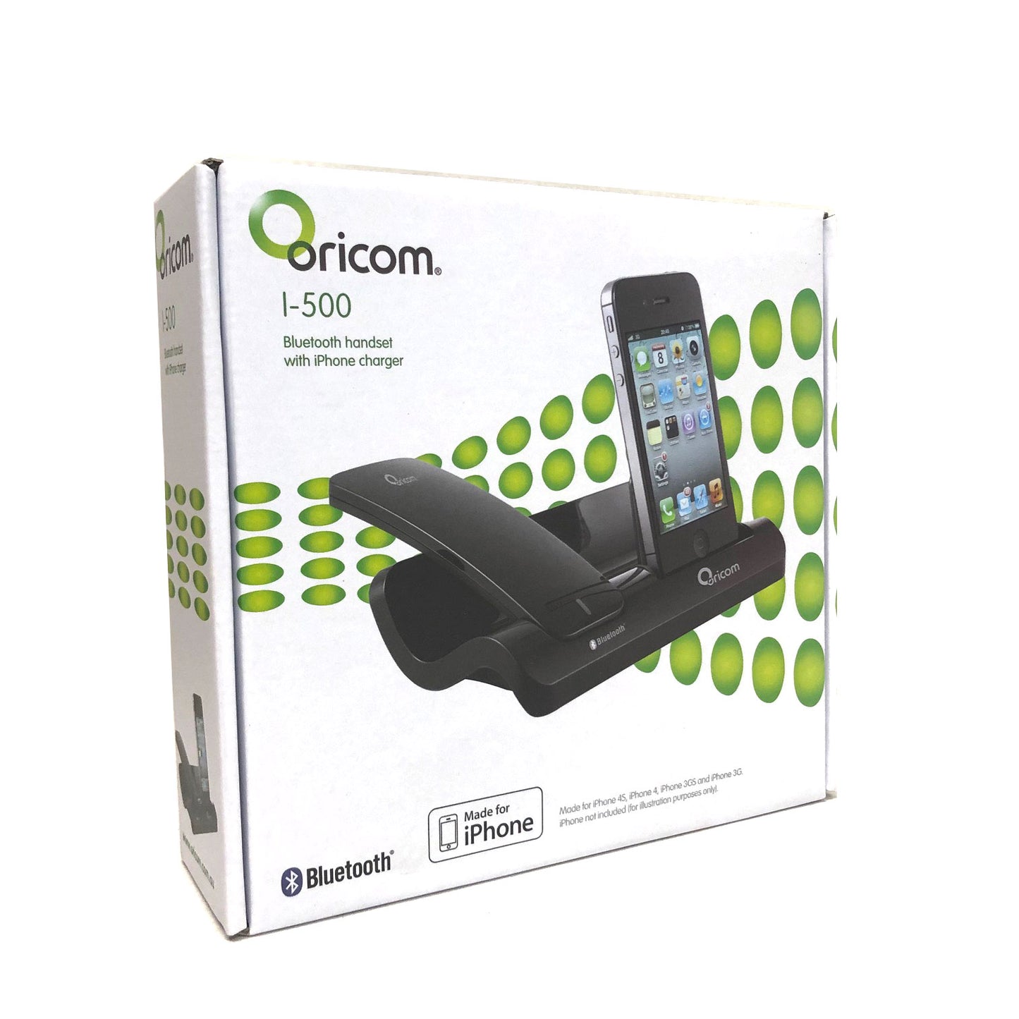 Oricom 30 Pin iPhone 4 4s iPod Charger & Cordless Bluetooth Handset black V185-I500BK