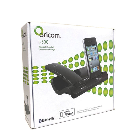 Oricom 30 Pin iPhone 4 4s iPod Charger & Cordless Bluetooth Handset black V185-I500BK