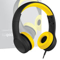 LilGadgets Connect + Childrens Kids Wired Headphones Black Yellow V185-LGCS08BY