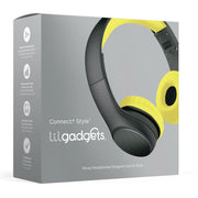 LilGadgets Connect + Childrens Kids Wired Headphones Black Yellow V185-LGCS08BY