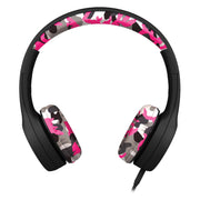 LilGadgets Connect + Childrens Kids Wired Headphones Pink Camo V185-LGCS09PC