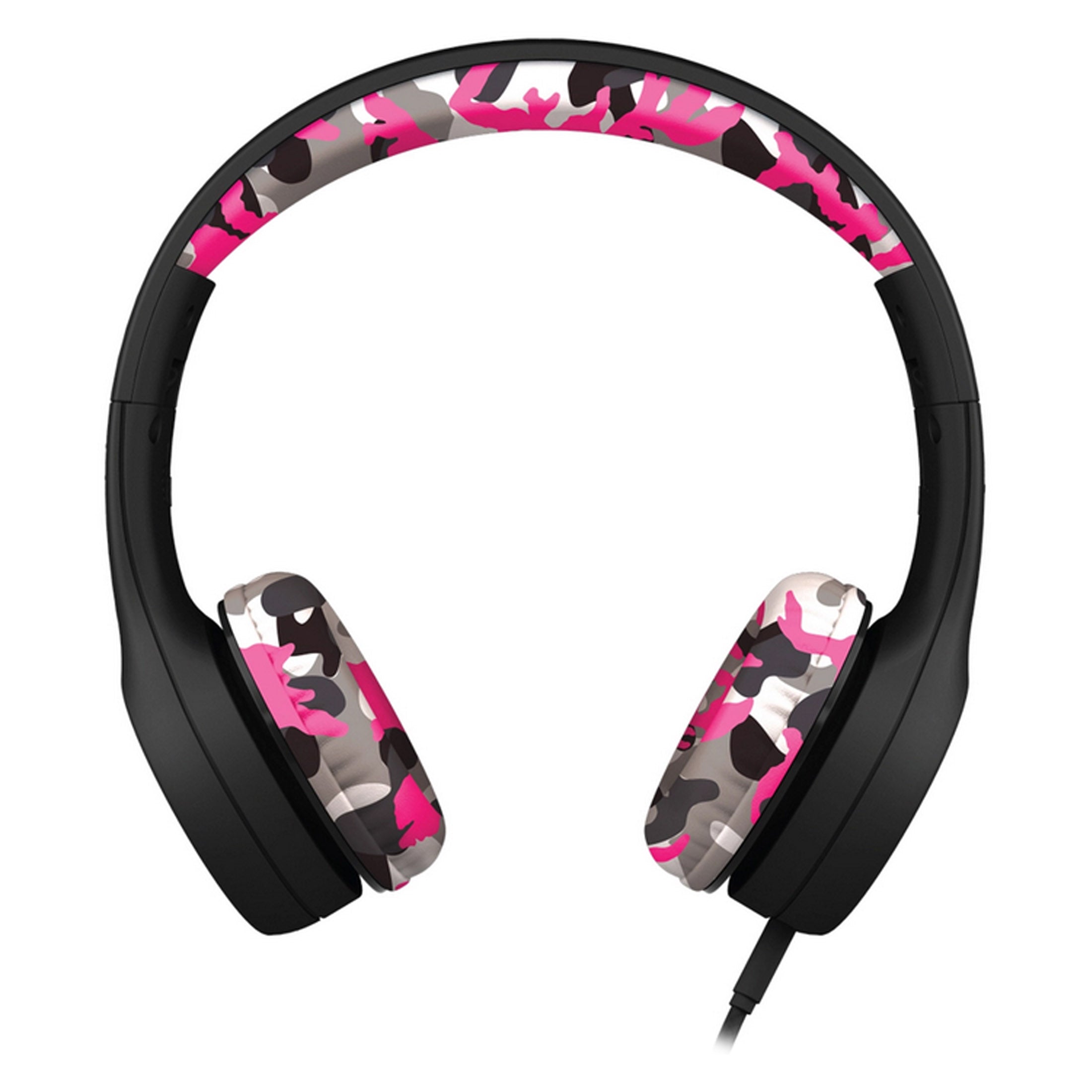 LilGadgets Connect + Childrens Kids Wired Headphones Pink Camo V185-LGCS09PC