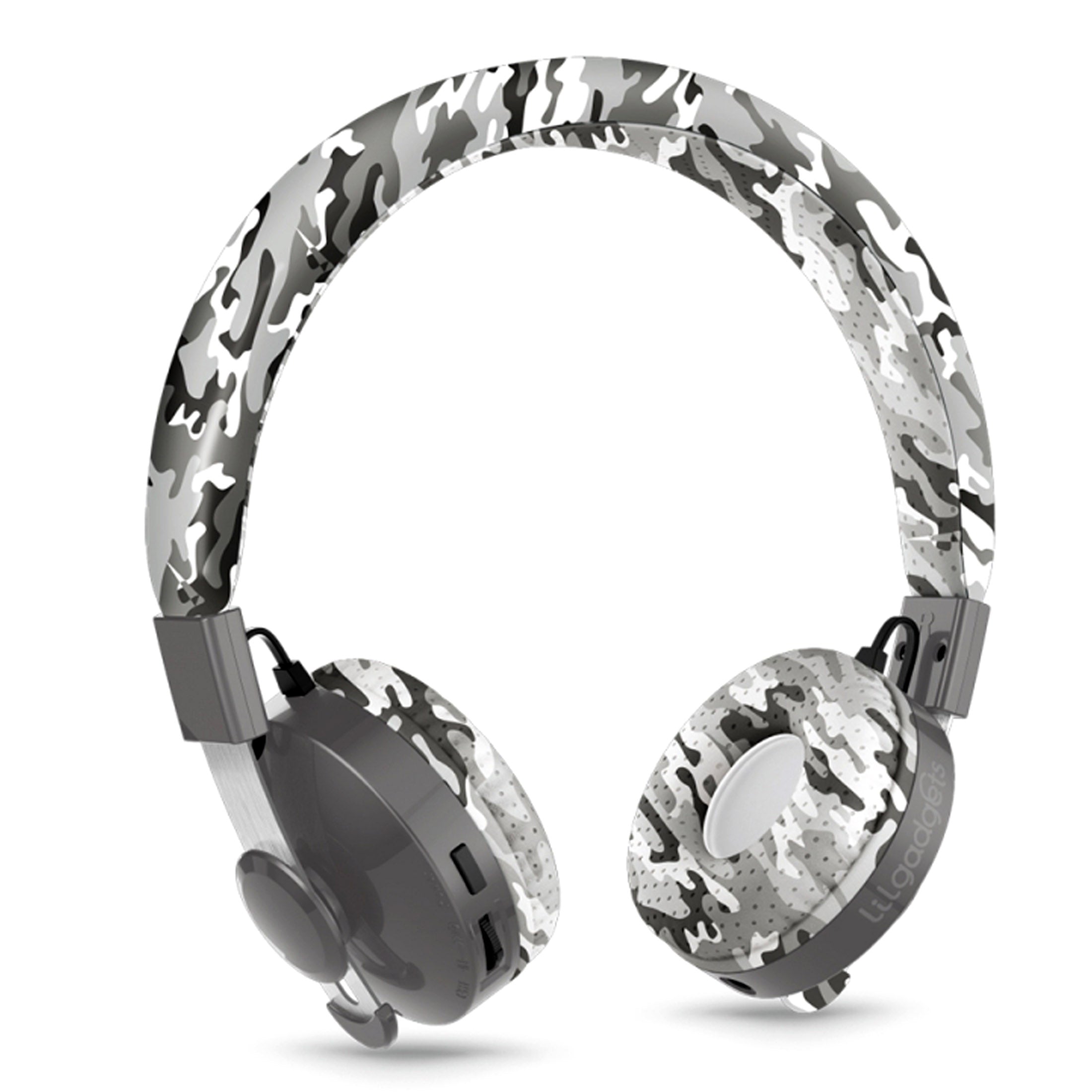 LilGadgets Untangled Pro Premium Children's Wireless Headphones Snow Camo V185-LGUT07SC
