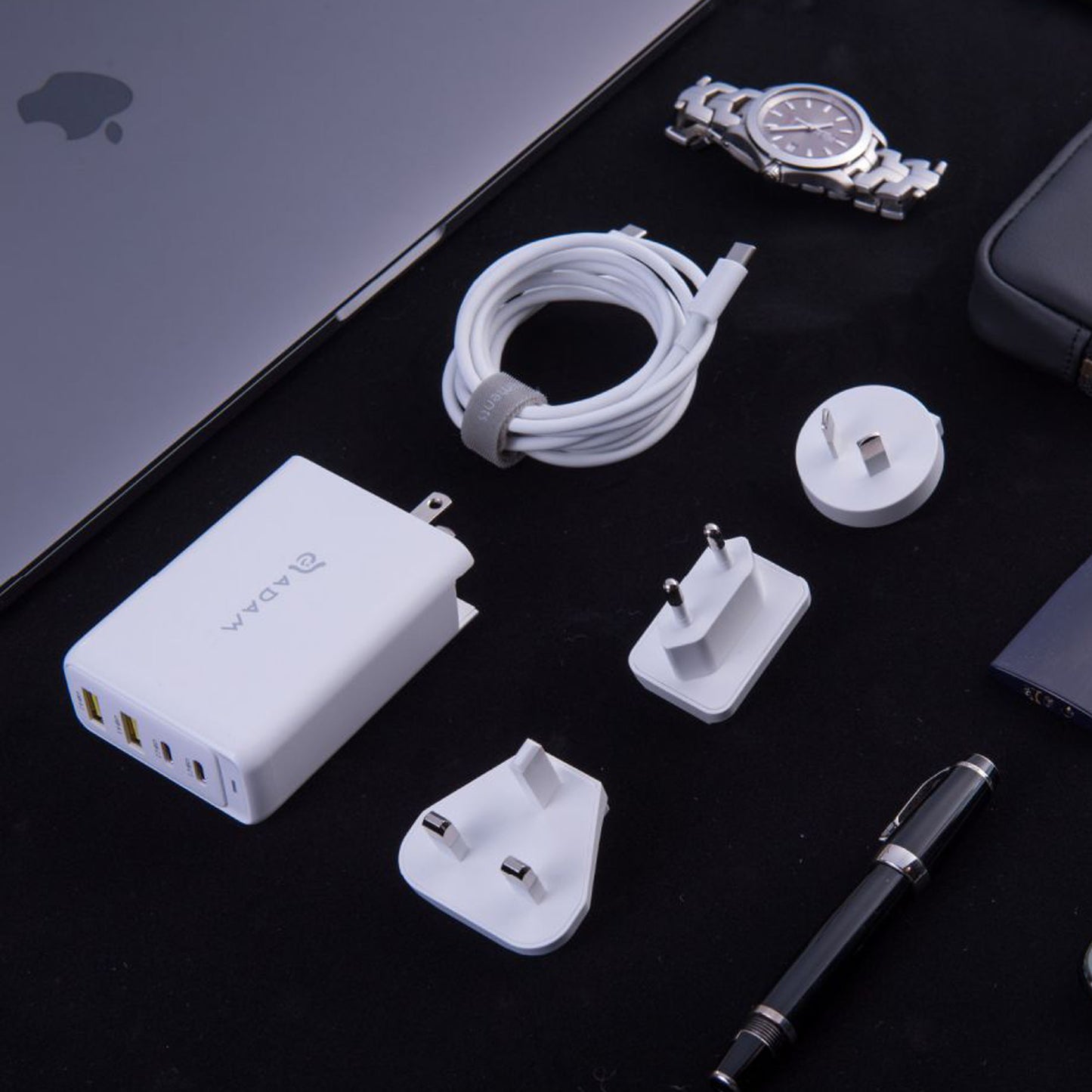 Omnia Pro 100W Most Powerful Compact Fast Charger USB-C USB-A White MacBook Laptop iPad iPhone V185-PROWHITE