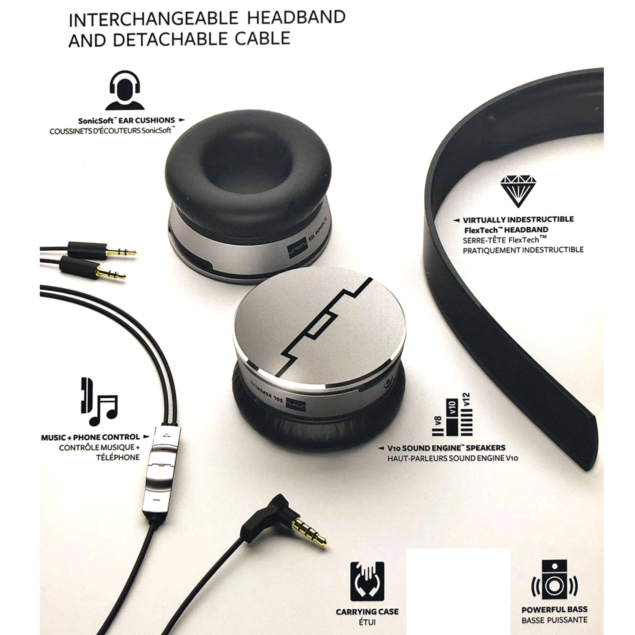 SOL Republic Tracks HD High Def V10 Headphones On Ear Wired Red V185-RED124103