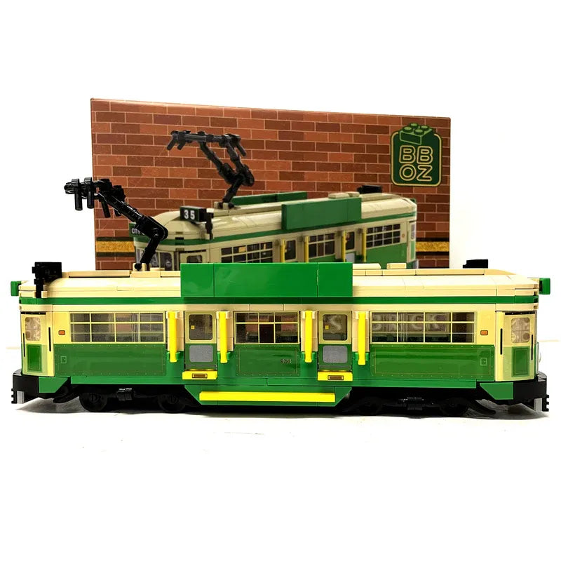 Best Brick Australia Melbourne W-Class Tram Building Block Toy Model V185-SMWV01