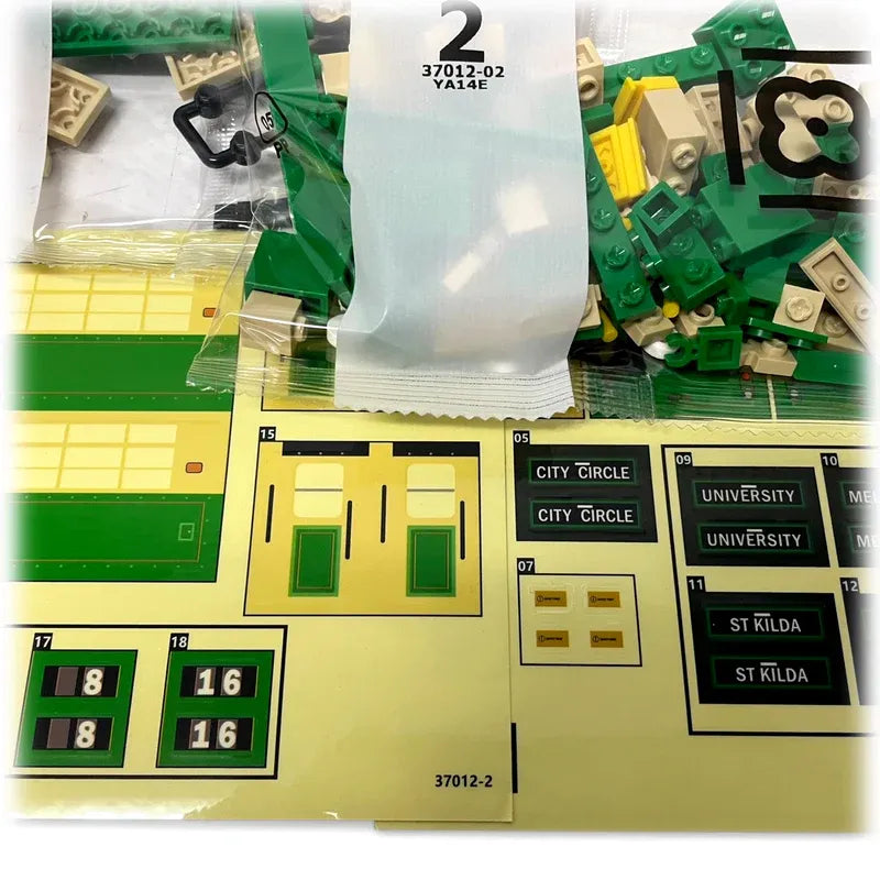 Best Brick Australia Melbourne W-Class Tram Building Block Toy Model V185-SMWV01