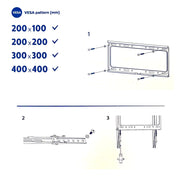 Philips Tilt TV Monitor Wall Mount Bracket for 32 40 55 65 70 75 Inch Universal SQM7442 V185-SQM7442