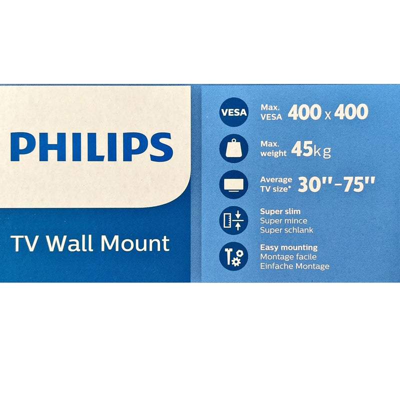 Philips Tilt TV Monitor Wall Mount Bracket for 32 40 55 65 70 75 Inch Universal SQM7442 V185-SQM7442