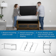 Philips Tilt TV Monitor Wall Mount Bracket for 32 40 55 65 70 75 Inch Universal SQM7442 V185-SQM7442
