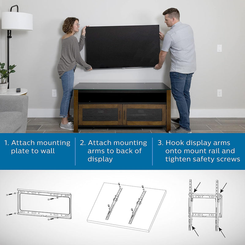 Philips Tilt TV Monitor Wall Mount Bracket for 32 40 55 65 70 75 Inch Universal SQM7442 V185-SQM7442
