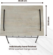 Crosley Wiltshire Turntable Stand Modern Retro White Wash Wood V185-ST77NA