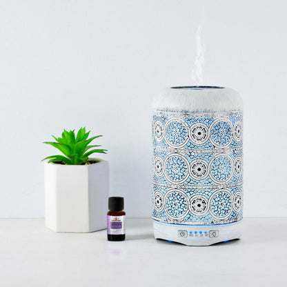 activiva 260ml Metal Essential Oil and Aroma Diffuser-Vintage White V186-ACA-AD-M2