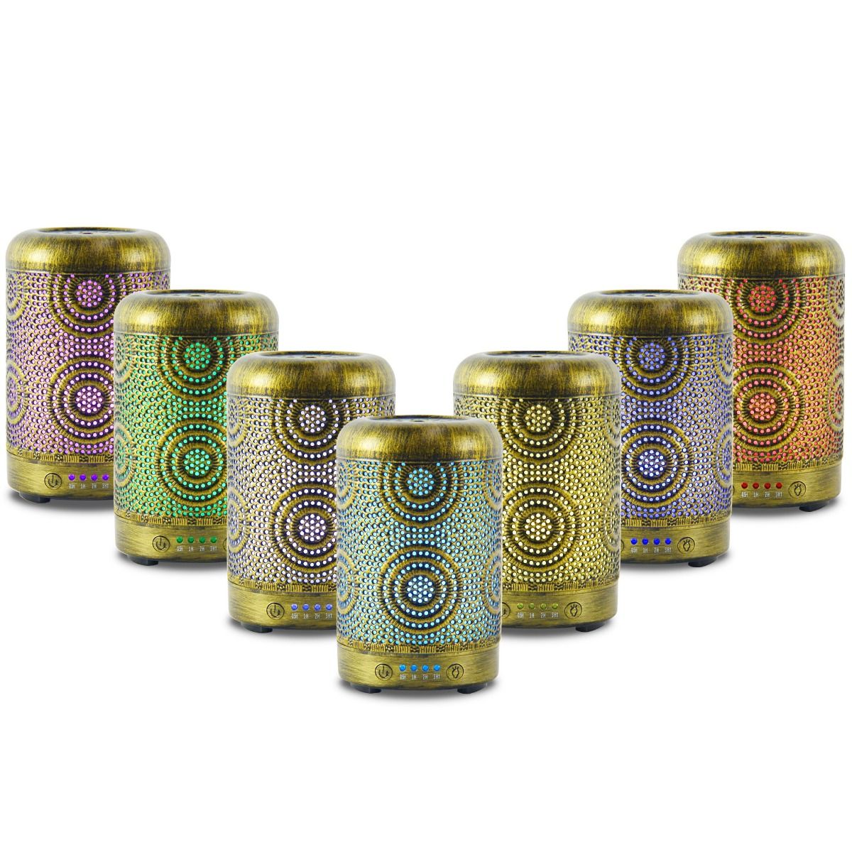 activiva 100ml Metal Essential Oil and Aroma Diffuser-Vintage Gold V186-ACA-AD-S1