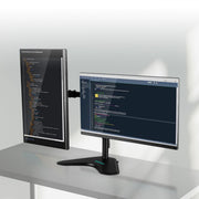 activiva Dual-Screen Articulating Monitor Arm with Free-Standing Desktop Base V186-ACA-BMA-DFS01K