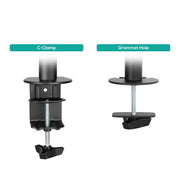 activiva Dual-Screen Articulating Monitor Arm with Interchangeable Laptop Holder V186-ACA-BMA-DLH01K