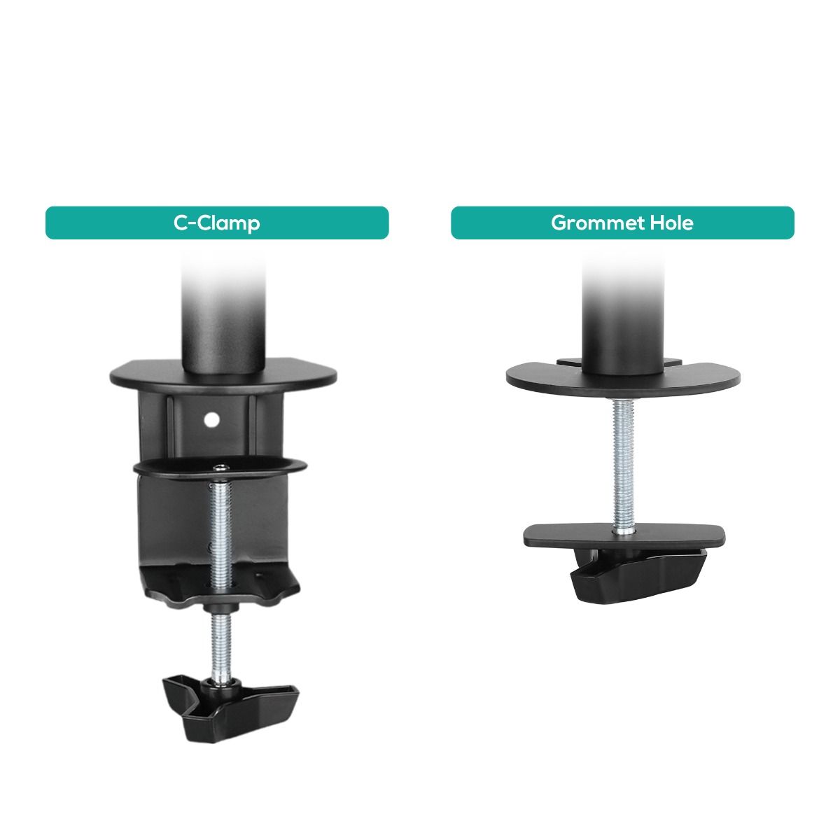 activiva Dual-Screen Articulating Monitor Arm with Interchangeable Laptop Holder V186-ACA-BMA-DLH01K