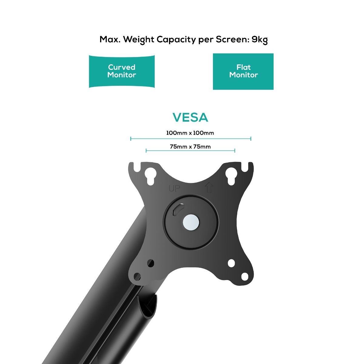 activiva Ergolife Dual-Screen Gas Spring Monitor Arm V186-ACA-MMA-DGC22K