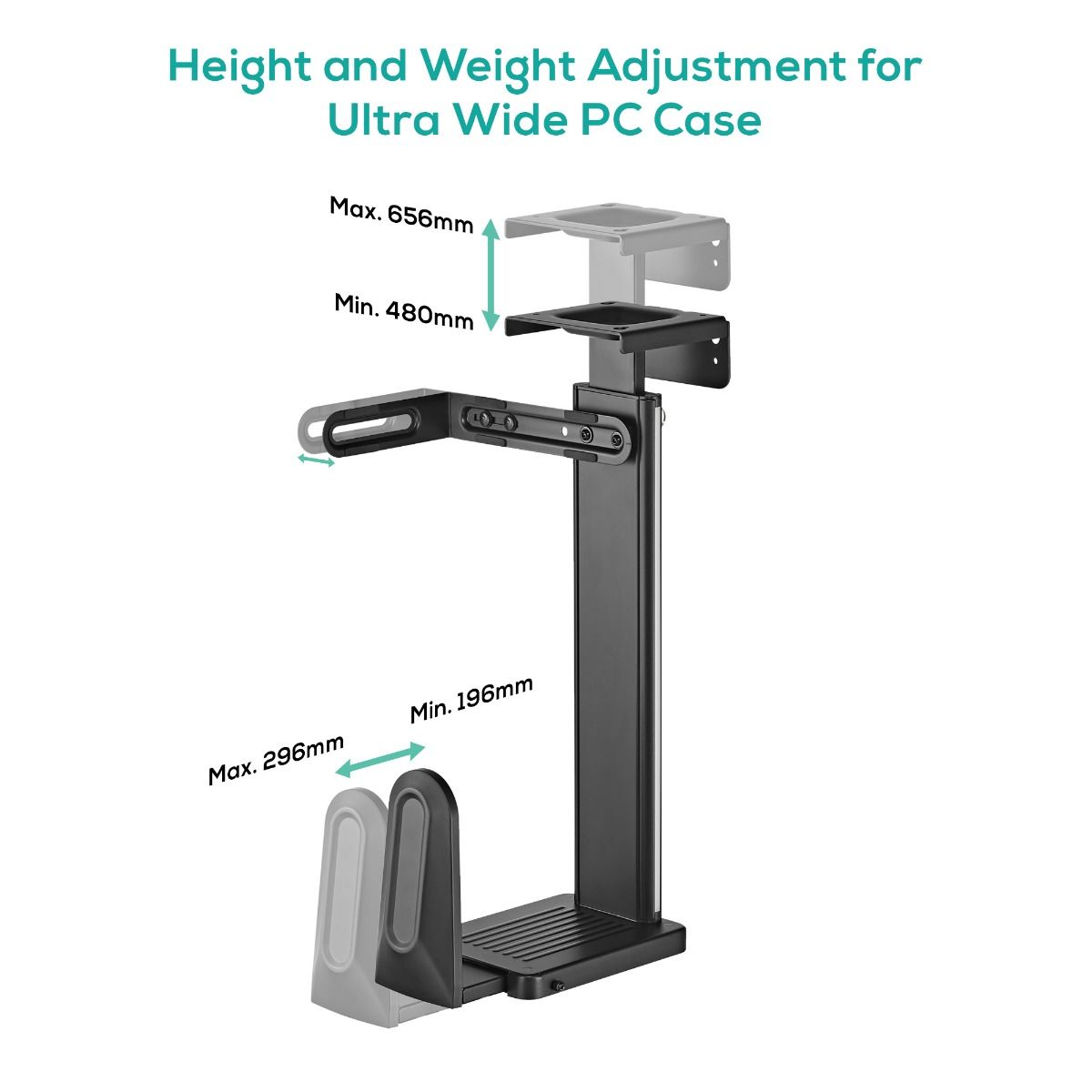 activiva Ultra-Wide Adjustable Wall & Under-Desk PC Mount V186-ACA-MNT-CPU01K