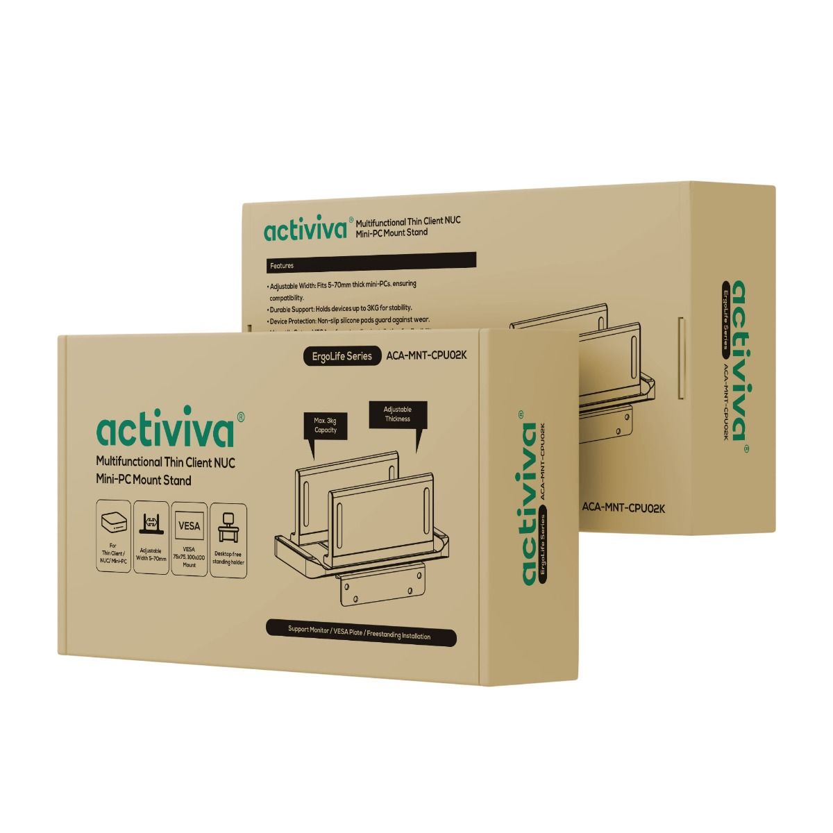 activiva Multifunctional Thin Client / NUC / Mini-PC Mount Stand V186-ACA-MNT-CPU02K