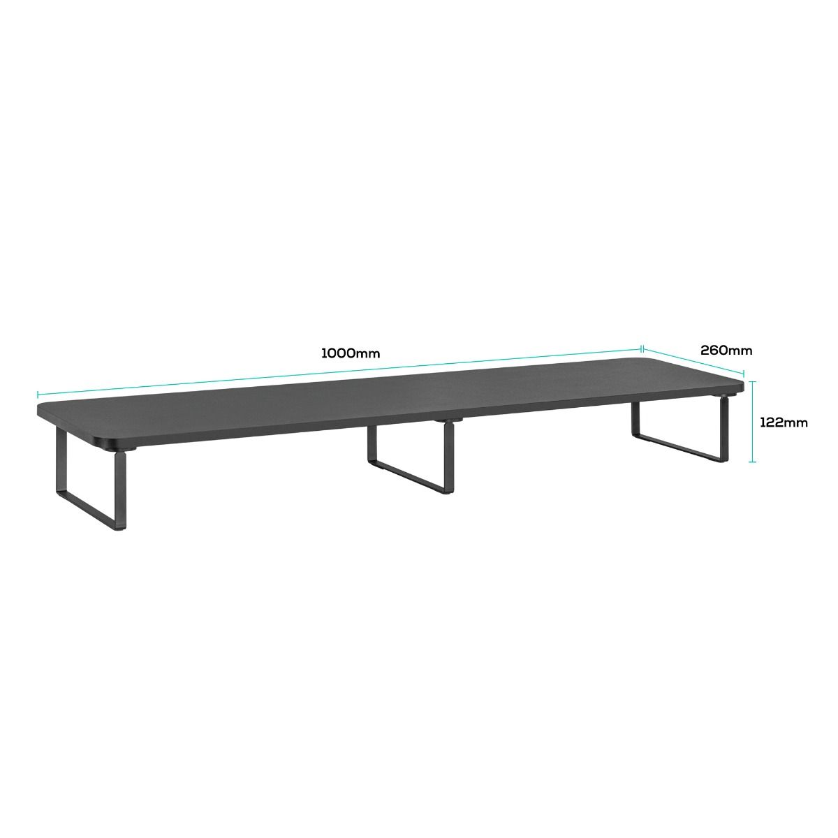 activiva Black Dual Monitor Riser V186-ACA-MSTD-03BLK
