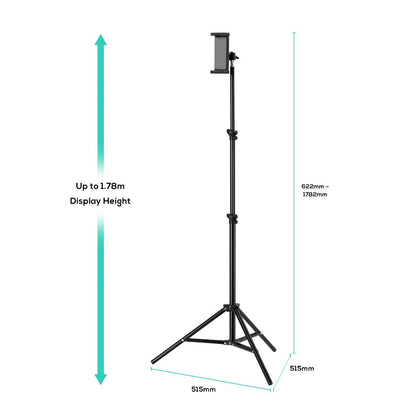 activiva Universal Tablet and Smartphone Tripod V186-ACA-TSTD-05BLK