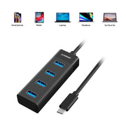 mbeat 4-Port USB-C Hub with USB-C DC Port V186-MB-C3H-5K