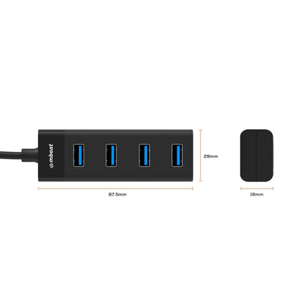 mbeat 4-Port USB-C Hub with USB-C DC Port V186-MB-C3H-5K