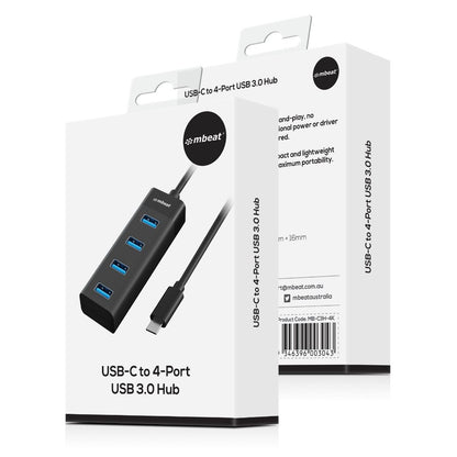 mbeat 4-Port USB-C Hub with USB-C DC Port V186-MB-C3H-5K