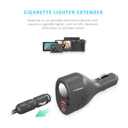 mbeat Gorilla Power Dual Port QC 3.0 Car Charger With Cigar Lighter Socket V186-MB-CHGR-C18