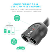 mbeat Gorilla Power 4 Ports USB-C & QC 3.0 Car Charger V186-MB-CHGR-C38