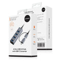 mbeat 4-Port USB 3.0 Hub with 2-in-1 USB 3.0 & USB-C Converter - Space Grey V186-MB-CU3H-4G
