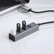 mbeat 4-Port USB 3.0 Hub with 2-in-1 USB 3.0 & USB-C Converter - Space Grey V186-MB-CU3H-4G