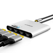 mbeat USB-C Quad 4K HDMI DisplayLink Adapter with PD Pass-through V186-MB-DLA-CQ4H