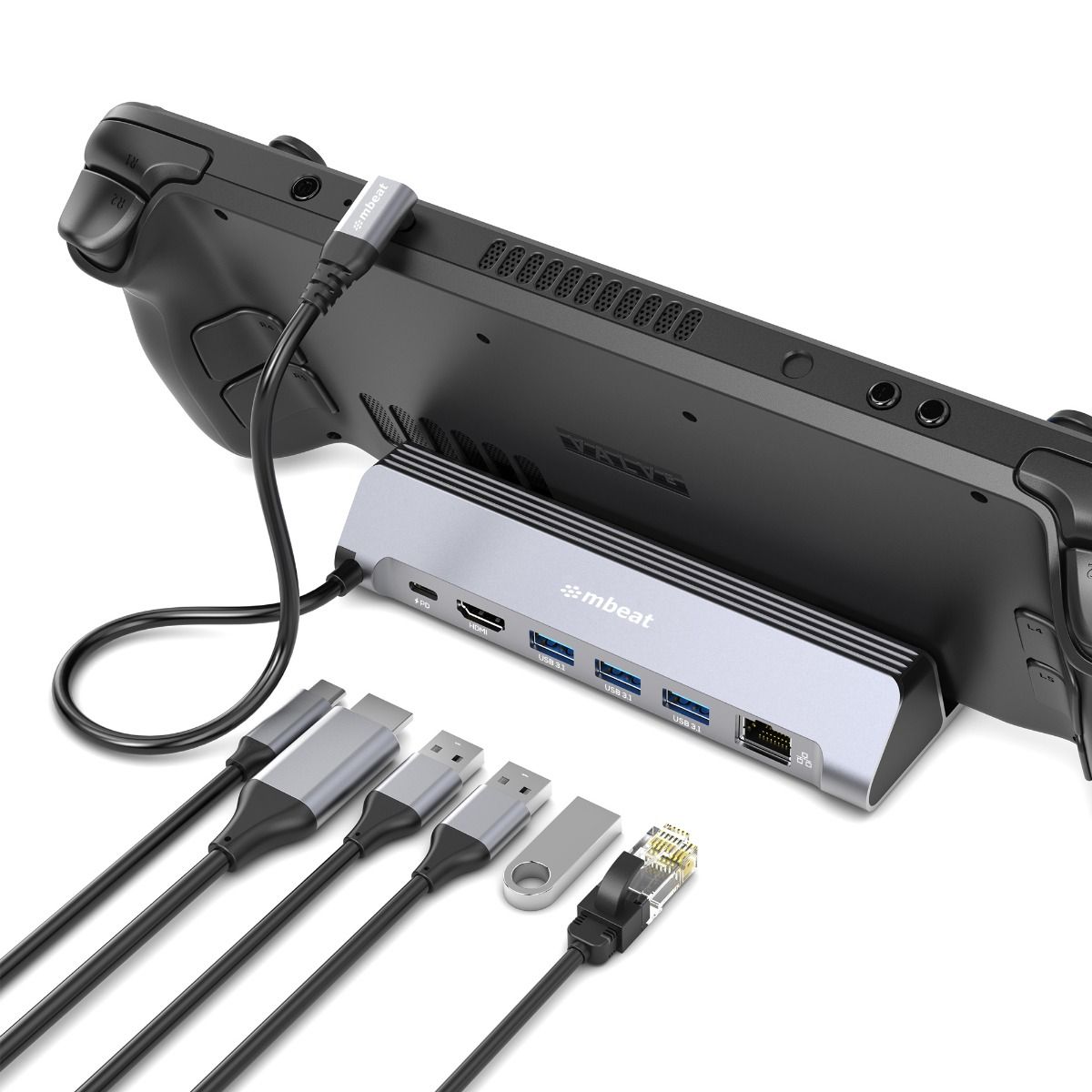 mbeat USB-C Gaming Dock for Steam Deck & ROG Ally V186-MB-DOCK-SA01