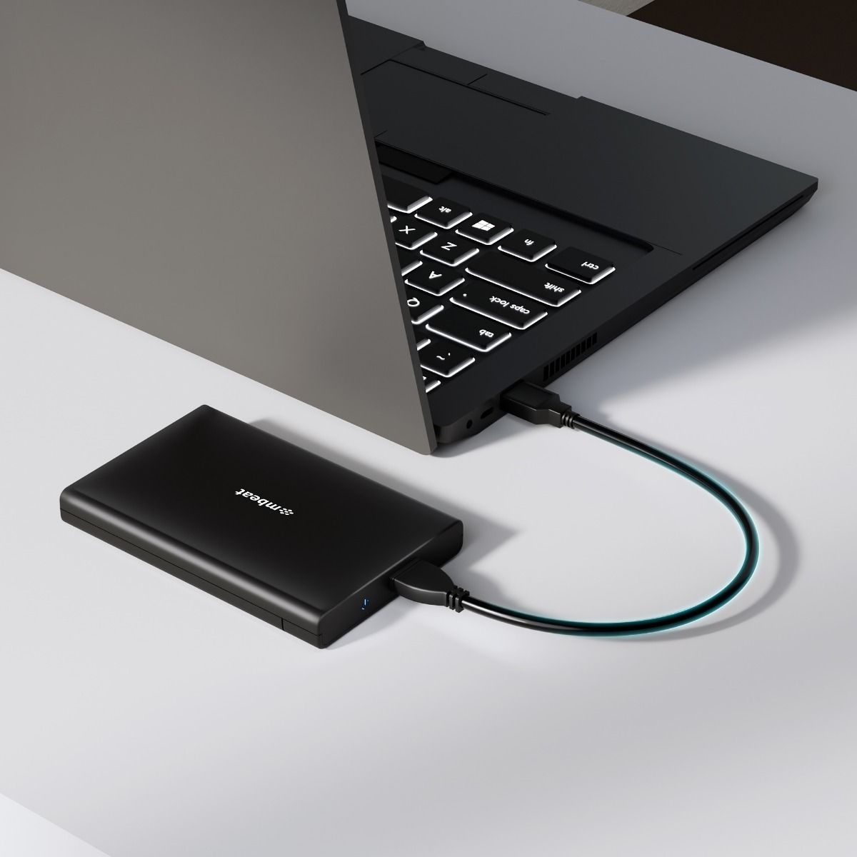 mbeat A2 Slim Tool-Free USB 3.0 2.5" SATA HDD Enclosure - Black V186-MB-HDD-25A2K