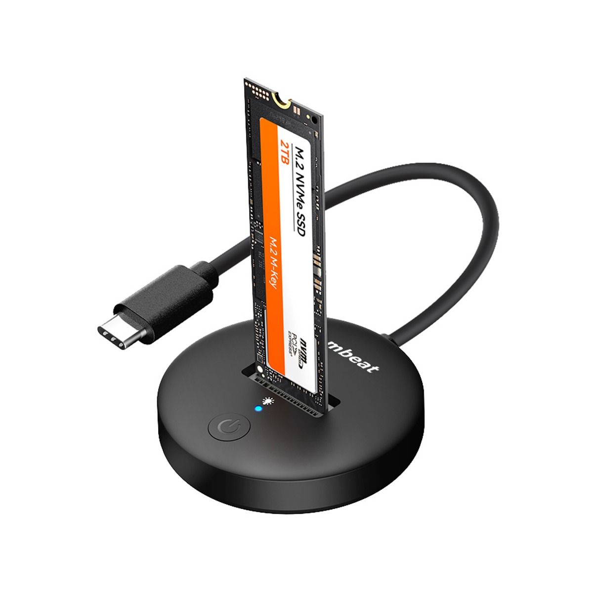 mbeat H1 USB 3.2 Gen2 10Gbps M.2 NVMe & SATA SSD Mini Dock (Black) V186-MB-HDD-M2H1BK