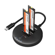 mbeat H3 USB 3.2 Gen2x2 20Gbps Dual M.2 NVMe SSD Dock with Clone Duplicator (Black) V186-MB-HDD-M2H3CL