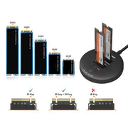 mbeat H3 USB 3.2 Gen2x2 20Gbps Dual M.2 NVMe SSD Dock with Clone Duplicator (Black) V186-MB-HDD-M2H3CL