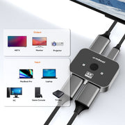 mbeat 8K Bi-directional HDMI 2.1 Switch 2 In 1 Out/1 In 2 Out V186-MB-HDMI-SW8K21