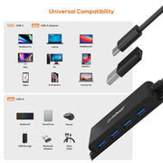 mbeat Mountable 4-Port USB-C Hub V186-MB-HUB-E04
