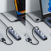 mbeat 7-Port USB Hub with Dual USB-A & USB-C Connector V186-MB-HUB788