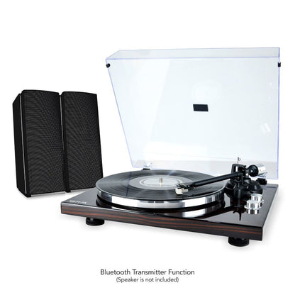 mbeat Hi-Fi Bluetooth Turntable (MMC, USB, Anti-skating, Preamplifier) - Macassar Ebony V186-MB-PT-18K