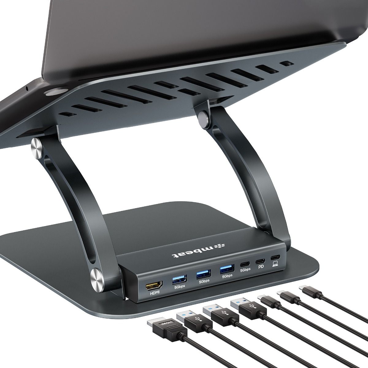 mbeat Stage P6 Laptop Stand with USB-C Dock V186-MB-STD-P6GRY
